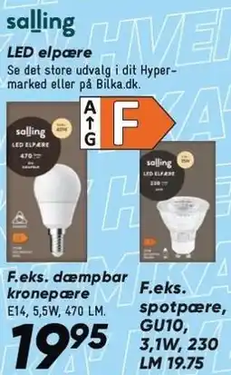 Bilka SALLING LED elpære tilbud