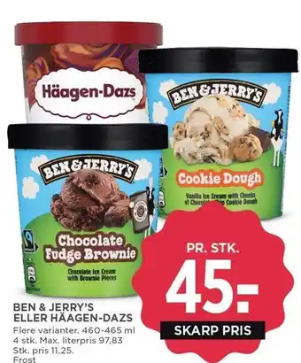 MENY BEN & JERRY'S ELLER HÄAGEN-DAZS tilbud