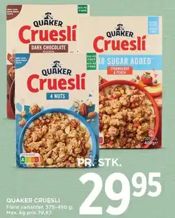 MENY QUAKER CRUESLI tilbud