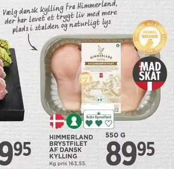 MENY HIMMERLAND BRYSTFILET AF DANSK KYLLING 550 g tilbud