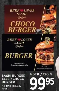 MENY SASHI BURGER ELLER CHOCO BURGER tilbud