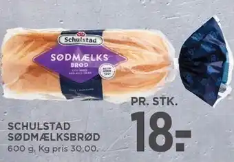 MENY Schulstad Sødmælksbrød 600 g tilbud