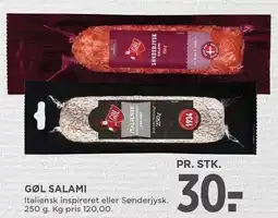 MENY GØL salami 250 g tilbud