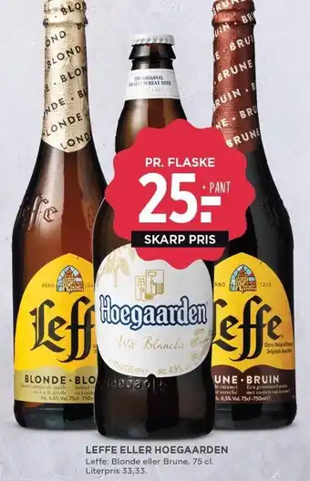 MENY LEFFE ELLER HOEGAARDEN tilbud