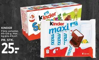 MENY KINDER tilbud