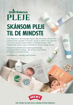 MENY SKÅNSOM PLEJE TIL DE MINDSTE tilbud