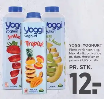 MENY YOGGI YOGHURT tilbud