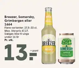 SPAR Breezer, Somersby, Grimbergen eller 1664 tilbud