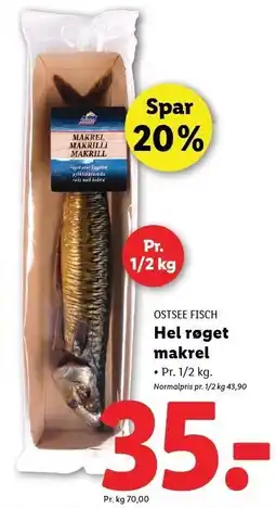 Lidl Hel røget makrel tilbud