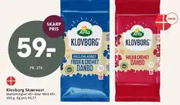 SPAR Klovborg Skæreost tilbud