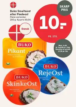 SPAR Buko Smelteost eller Flødeost tilbud