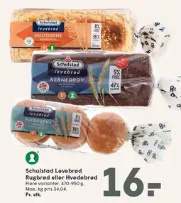 SPAR Schulstad Levebrød Rugbrød eller Hvedebrød tilbud