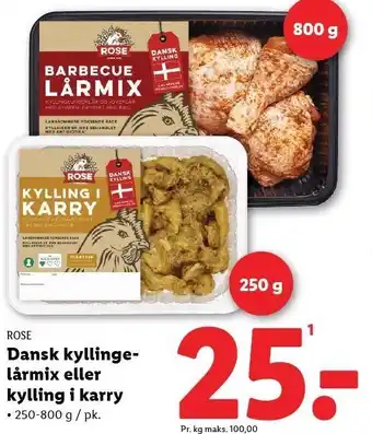 Lidl Dansk kyllingelårmix eller kylling i karry tilbud