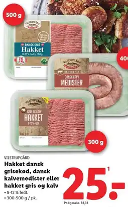 Lidl Hakket dansk grisekød, dansk kalvemedster eller hakket gris og kalv tilbud