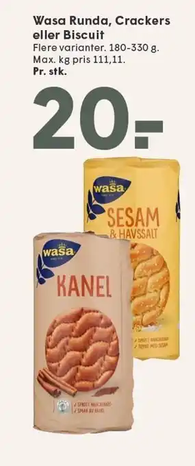 SPAR Wasa Runda, Crackers eller Biscuit tilbud