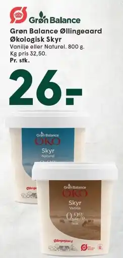 SPAR Grøn Balance Øllingegaard Økologisk Skyr tilbud