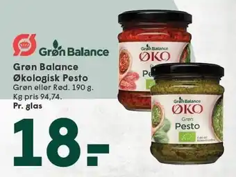 SPAR Grøn Balance Økologisk Pesto tilbud