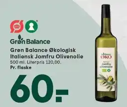 SPAR Grøn Balance Økologisk Italiensk Jomfru Olivenolie tilbud