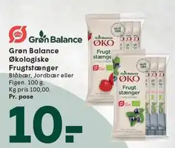 SPAR Grøn Balance Økologiske Frugtstænger tilbud