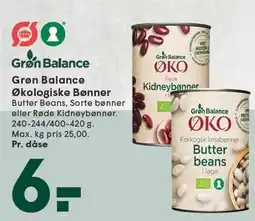 SPAR Grøn Balance Økologiske Bønner tilbud