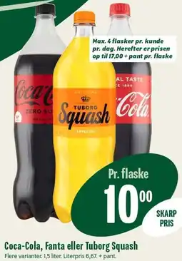 Min Købmand Coca-Cola, Fanta eller Tuborg Squash tilbud