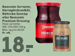 SPAR Beauvais Survarer, Herregårdsrødkål, Bähncke Sennep eller Beauvais Premium Dressing tilbud