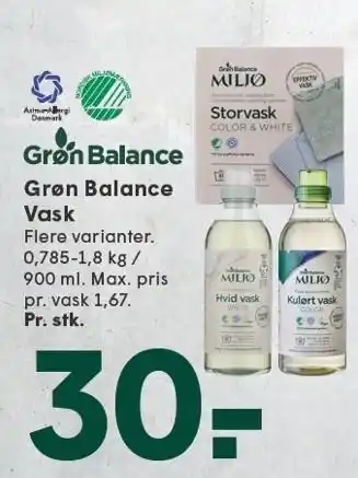 SPAR Grøn Balance Vask tilbud