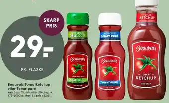 SPAR Beauvais Tomatketchup eller Tomatpuré tilbud