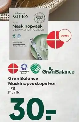 SPAR Grøn Balance Maskinopvaskepulver tilbud