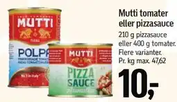 Føtex Mutti tomater eller pizzasauce tilbud