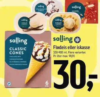 Føtex Salling Flødeis eller iskasse tilbud