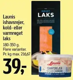 Føtex Launis ishavsrejer, kold- eller røget varmrøget laks tilbud