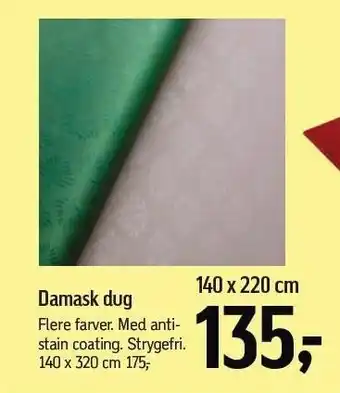 Føtex Damask dug tilbud