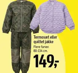 Føtex Termosæt eller quiltet jakke tilbud