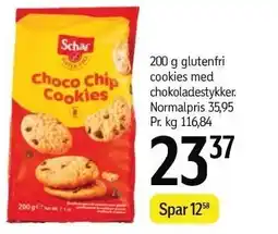 Føtex 200 g glutenfri cookies med chokoladestykker tilbud