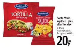 Føtex Santa Maria krydderi i glas eller Tex Mex tilbud