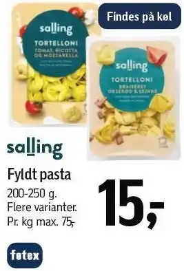 Føtex Salling Fyldt pasta tilbud