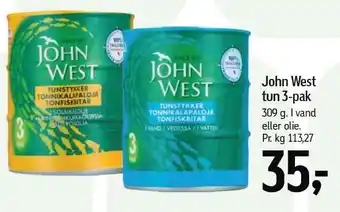 Føtex John West tun 3-pak tilbud