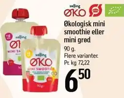 Føtex Salling Økologisk mini smoothie eller mini grød tilbud