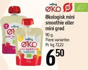 Føtex Salling Økologisk mini smoothie eller mini grød tilbud