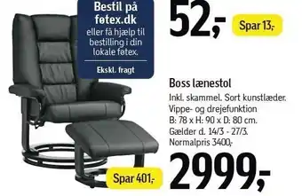 Føtex Boss lænestol tilbud