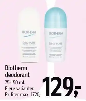 Føtex Biotherm deodorant tilbud