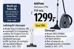 Føtex Nilfisk Ledningsfri støvsuger eller Støvsuger tilbud