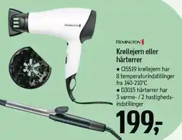 Føtex Remington Krøllejern eller hårtørrer tilbud