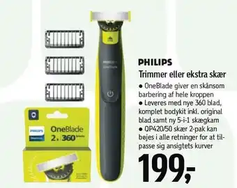 Føtex Philips Trimmer eller ekstra skær tilbud