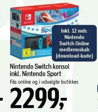 Føtex Nintendo Switch konsol inkl. Nintendo Sport tilbud