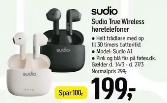 Føtex Sudio True Wireless høretelefoner tilbud