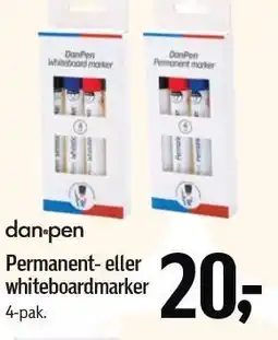 Føtex Dan.Pen Permanent- eller whiteboardmarker tilbud