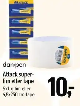 Føtex Danpen Attack superlim eller tape tilbud