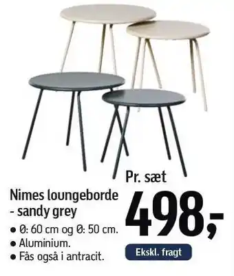 Føtex Nimes loungebord - sandy grey tilbud